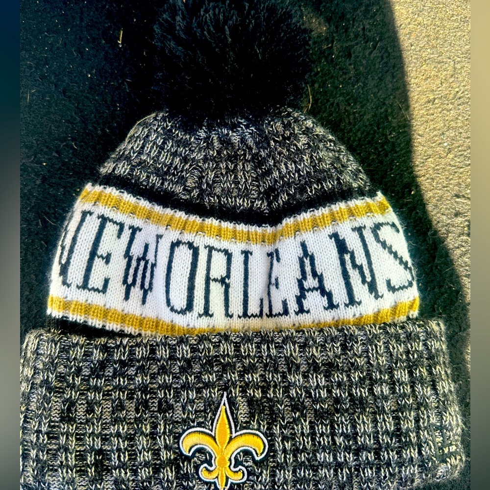 New Orleans Saint Beanie Stockimg cap with Pom